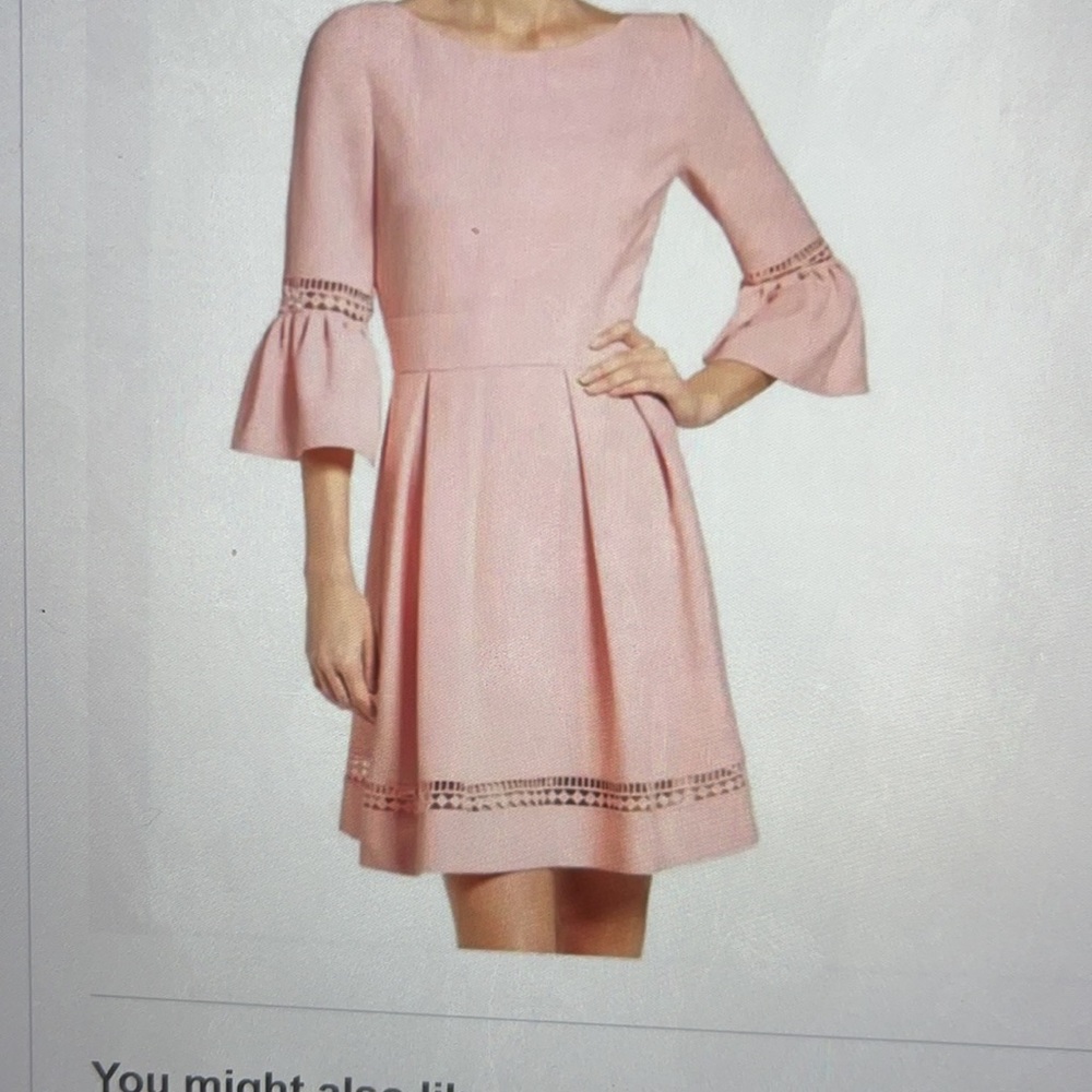 Eliza J Pink Bell Sleeve dress. Size 12